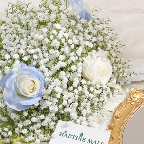 MARTINE MALL Babys Breath Artificial Flowers, 30 PCS White Baby Breath Flowers Artificial Bulk, Fake Baby Breath Gypsophil...