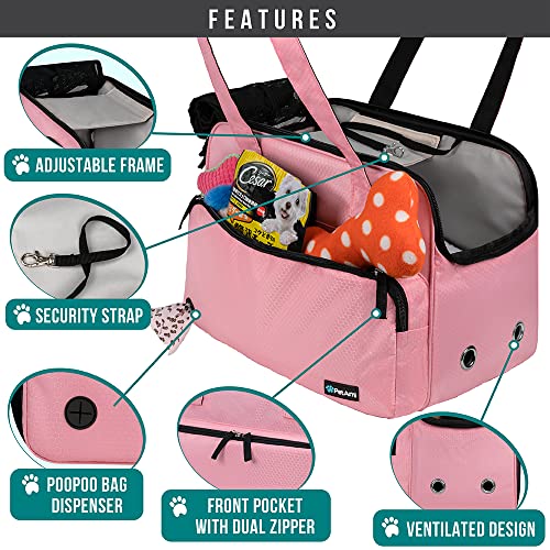 PetAmi Small Dog Purse Carrier, Soft-Sided Pet Carrier Bag with Pockets, Portable Puppy Cat Travel Handbag Tote, Airline A...