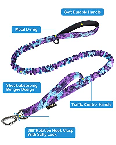 Hotsky Tactical Dog Collar and Leash Set, Heavy Duty Military Airtag Dog Collar with Handle and Metal Buckle for Training ...