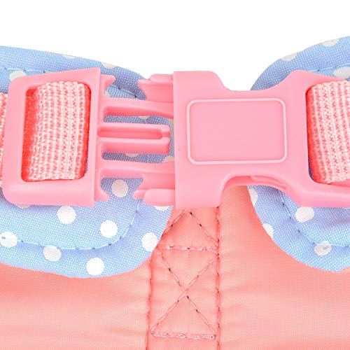 Zunea No Pull Small Dog Girl Harness Dress Escape Proof Cat Kitten Vest Harness Leash Set Step-in Soft Cotton Padded Polka...
