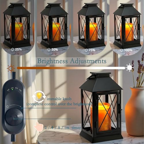Candle Warmer Lamp with Timer,Compatible with 3 Wick Candles/Large Candel Jars,Vintage Lamp Candle Warmer Lantern,Dimmable...