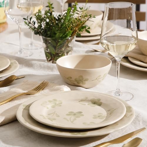 Bloomhouse - 2 Time Oprah's Favorite Things - Made in Portugal Hand Painted Dinnerware Set - Porto Petals 12 Piece (Servic...