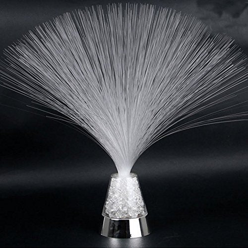 E&A Ice Fiber Optic Mood Novelty Lamps Lighting Glacier Lite with Color-Changing Crystals Base