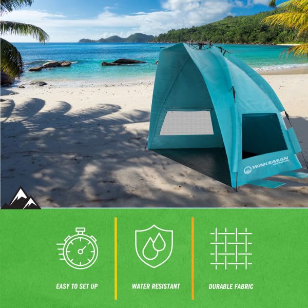 Beach Tent Sun Shelter - UPF50+ UV Protection Portable Sun Canopy for Beach Cabana - 2-3 Person Pop Up Beach Tent - Beach ...