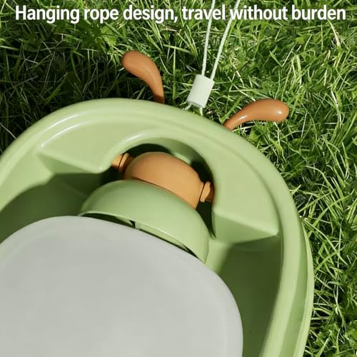 Portable Pet Water Bottle & Bowl, 17oz Leak - Proof Travel Dispenser for Outdoor Walking, Hiking(Yellow)