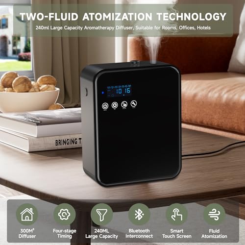 Corded Waterless Essential Oil Diffuser for Home, Hotel Collection Diffuser, 2500 Sq.Ft of Coverage, 250ml Capacity, Aroma...