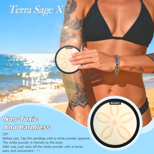 Terra Sage X Beach Sand Remover Mitt for Family Kids Women, Beach Essentials Sand Eraser Accessories, Vacation Must Haves ...