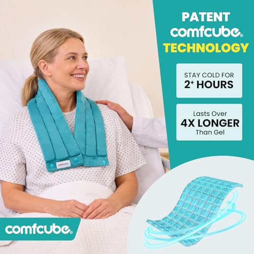 Comfcube Neck Ice Pack Wrap for Cervical Pain and Cooling, 2 Hours Long Lasting Cold Ice Pack for Neck Shoulders, FSA Elig...