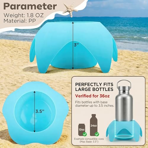 Uarzt Beach Vacation Essentials Accessories - Sand Coasters Drink Cup Holders, 5-Pack, Multicolor, Must-Haves for Women, A...