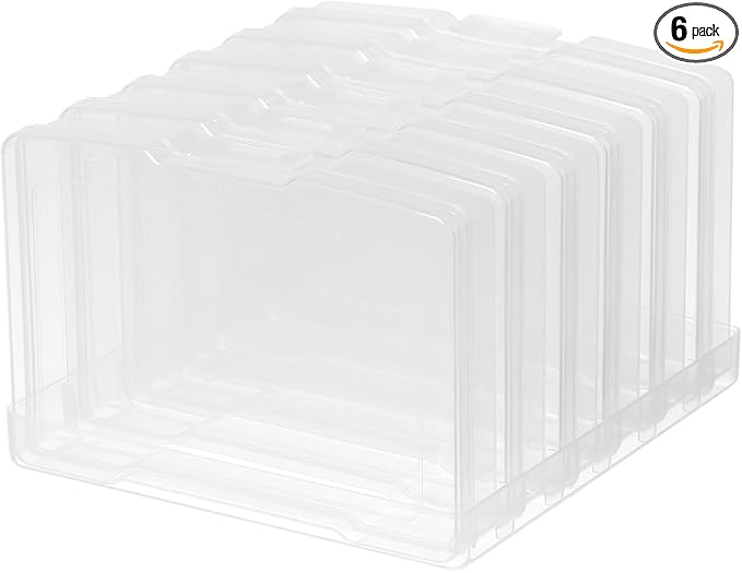 novelinks Transparent 4" x 6" Photo Storage Boxes, 6 Inner Photo Organizer Cases with Tray, Picture Storage Containers for...