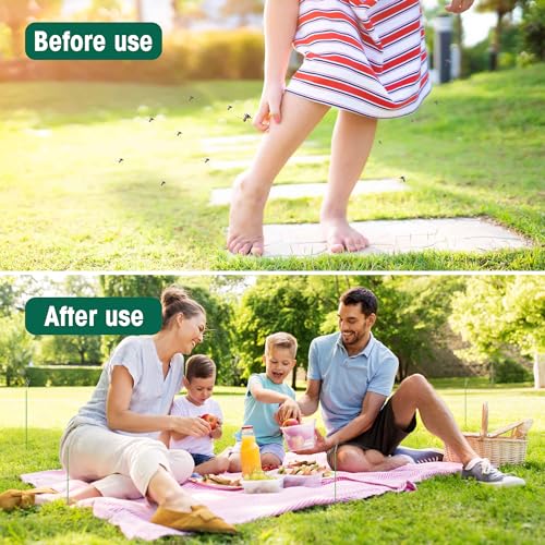 90 pcs Citronella Mosquito Repellent Incense Sticks, Deet Free Mosquito Repellent Outdoor Patio, Natural Essential Oil Mos...