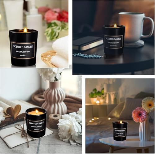 Scented Candles Gifts for Women Men, 8 Pack 3 Oz Scented Candles for Home, Natural Soy Wax Strong Fragrance Long Lasting A...
