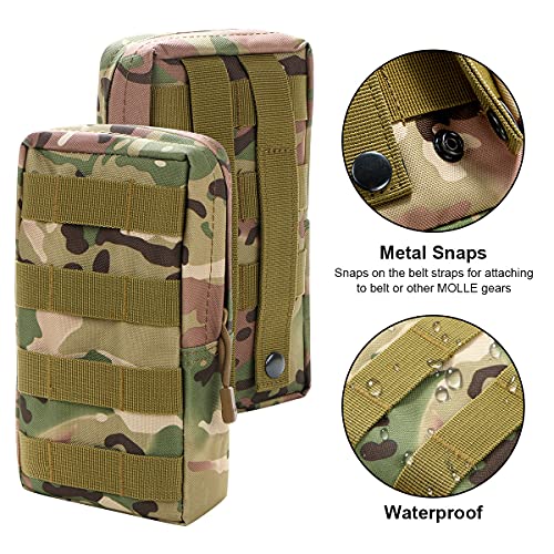 Gogoku 3 Pack Molle Pouch Combo Water Bottle Pouch Holder Tactical Molle Pouches Compact Utility Waist Bag Pack