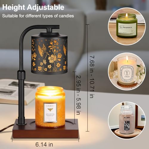 Candle Warmer Lamp with Adjustable Height Dimmable for New Home Decor Electric Candle Warmer for Jar Candles Birthday Gift...