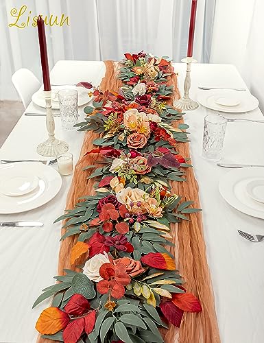 Lisuun 9FT Wedding Arch Flower Garland, Handmade Wedding Table Decorations,Head Table Floral Decor for Noble and Charming ...