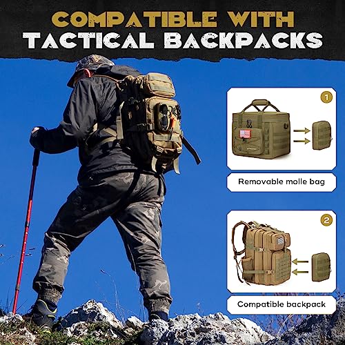 Maelstrom Tactical Lunch Box, Insulated Lunch Bag for Men, Large Durable Leakproof Cooler Bag with Detachable MOLLE Bags, ...
