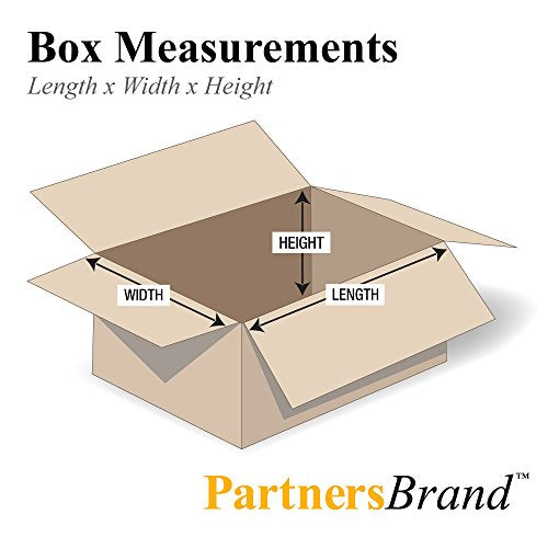 Partners Brand P864 Corrugated Boxes, 8"L x 6"W x 4"H, Kraft (Pack of 25)