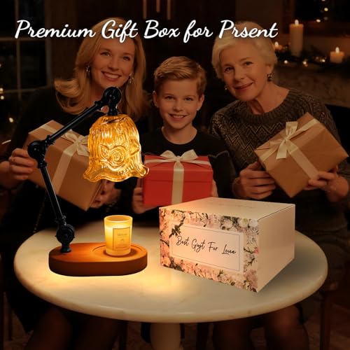 YWYWLED Candle Warmer Lamp, Dimmable Wax Melting Warmer with Adjustable Height, Bedroom Living Room Home Decor, Birthday R...