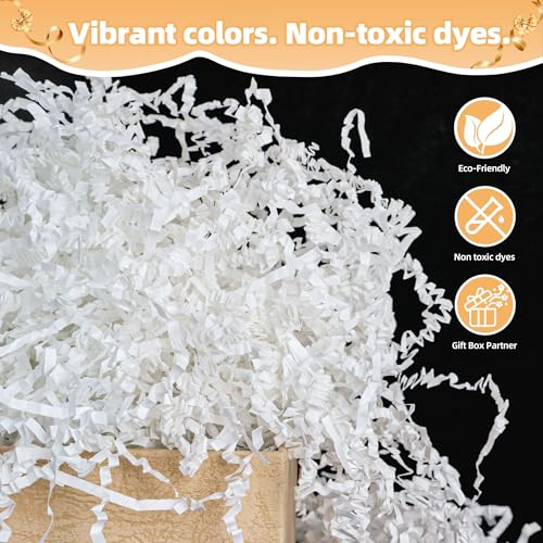 LWWTBS Easter Crinkle Cut Paper 7oz Shredded Packing Easter Grass Cushion Paper for Gift Baskets Christmas Wedding Birthda...