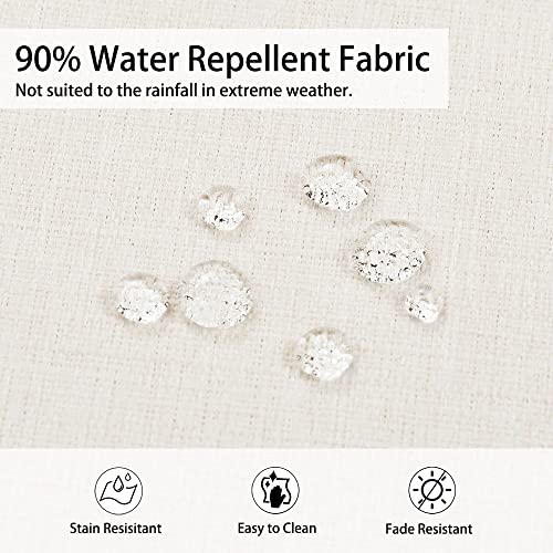 Magpie Fabrics Patio Cushion Covers Set of 2(Replacement Cover only, No Insert!), Waterproof Indoor Ourdoor Deep Seat Chai...