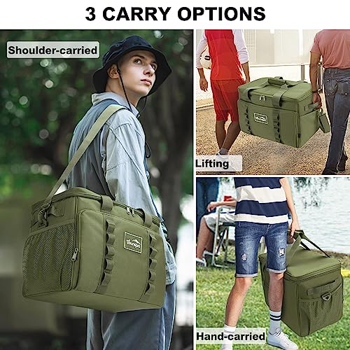 Cooler Bag 48-Can Insulated Leakproof Soft Cooler Large Collapsible Portable Travel Cooler Bags 32L for Picnic, Waterproof...