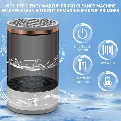 Makeup Brush Cleaner Machine,Automatic Cosmetic Brush Cleaner All Types,Portable Compact Design for Travel Home Use Tool D...