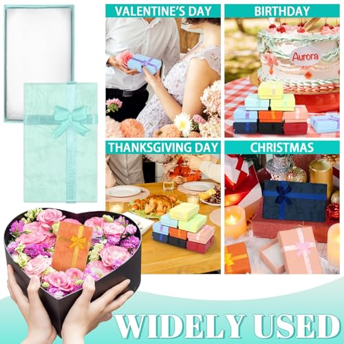 PRALB 18PCS Assorted Jewelry Gifts Boxes, Cardboard Ring Boxes With Padding Gifts Paper Boxes Jewelry Storage Cube Satin R...