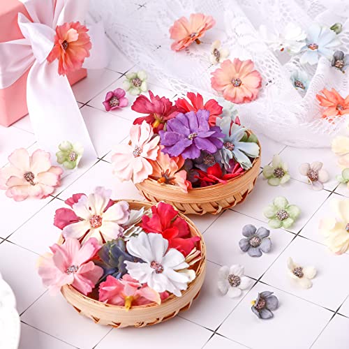 Geosar 120 Pcs Artificial Flowers Bulk Mini Silk Flower for Crafts Fake Small Flowers Heads Floral Arrangement Decor for S...