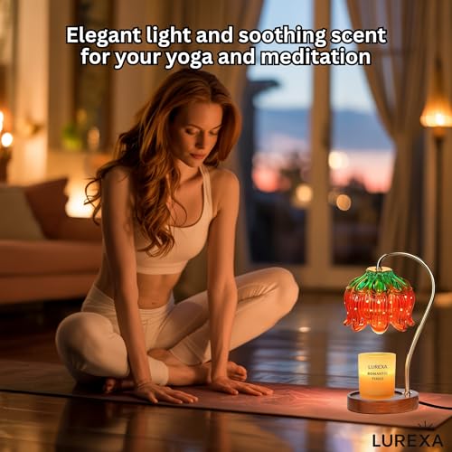 LUREXA Candle Warmer Lamp with Timer, Dimmable Wax Melt Lamp for Large & Standard Jar Candles, Includes 2 GU10 Bulbs, Eleg...