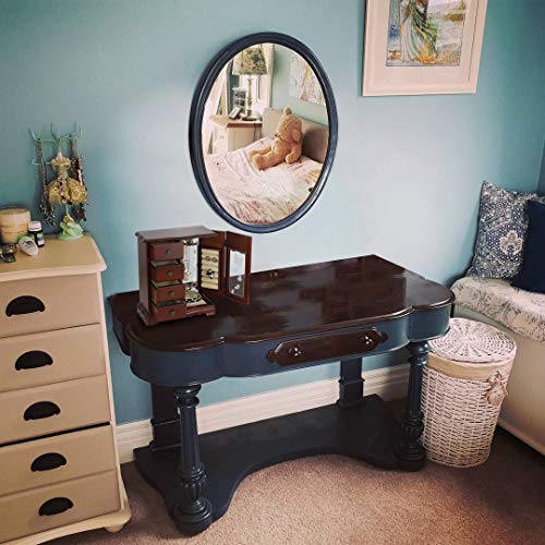 RR ROUND RICH DESIGN Solid Wooden Jewelry Box Makeup and Organizer Women Ring Storage with 4-Drawers Built-in Necklace Car...