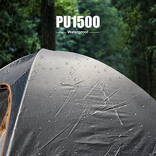 Camping Tent 2-4 Person, Waterproof Windproof Tent with Rainfly Easy Set up-Portable Dome Tents for Camping…