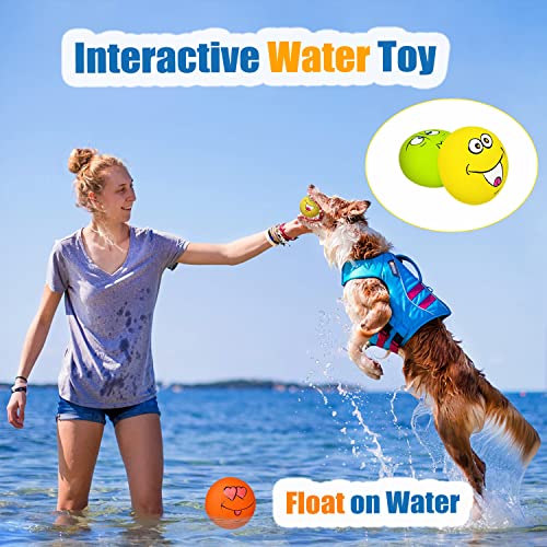 HOLYSTEED Latex Dog Squeaky Toys Rubber Soft Dog Toys Chewing Squeaky Toy Fetch Play Balls Toy for Puppy Small Pets 6pcs f...
