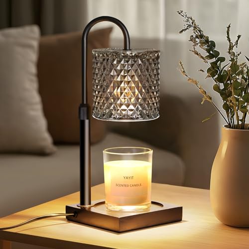 YAYIT Candle Warmer Lamp with Timer Dimmer Adjustable Height, Candle Warmer with 2 Bulbs for Jar Candles, Home Decor, for ...