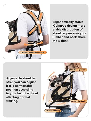Dog Carriers for Small Dogs,Dog Backpack with 2 Pocket for Travel,Comfortable Dog Front Carrier Suitable for Dogs 8-18 pou...
