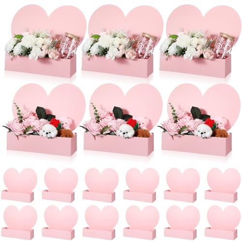 Mother's Day Heart Flower Gift Box Heart Shaped Flowers Boxes Bouquet Flower Gift Box Wedding/baby Shower Arrangements Pap...