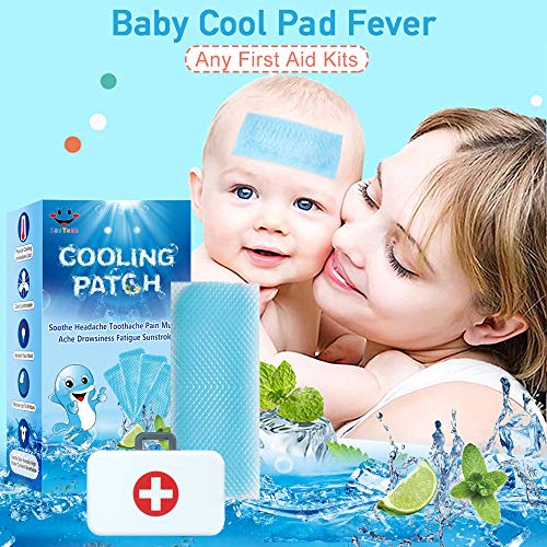 20 Sheets Cooling Patches for Fever Discomfort & Pain Relief, Cooling Relief Fever Reducer, Soothe Headache Pain, Pack of ...