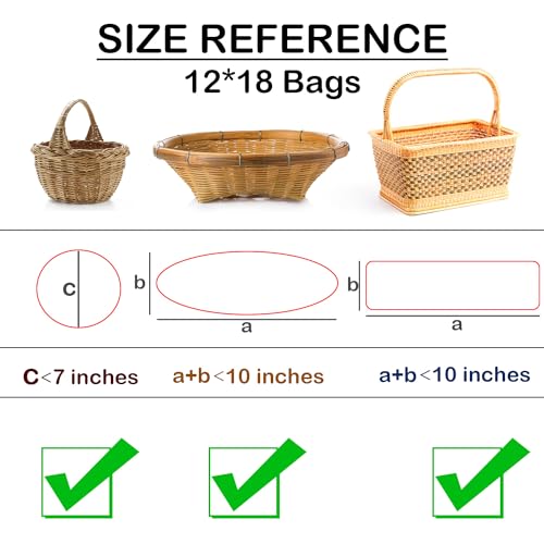 Labeol 20pcs Cellophane Bags 12x18 Cellophane Wrap for Gift Large Clear Gift Party Favors Bags Clear Treat Plastic Packagi...