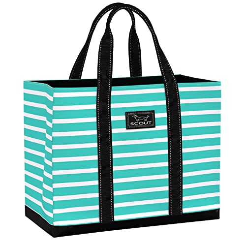 SCOUT Original Deano Tote - Durable Lightweight Open Top Beach, Pool & Lake Bag, Inside Zip Pocket, Folds Flat