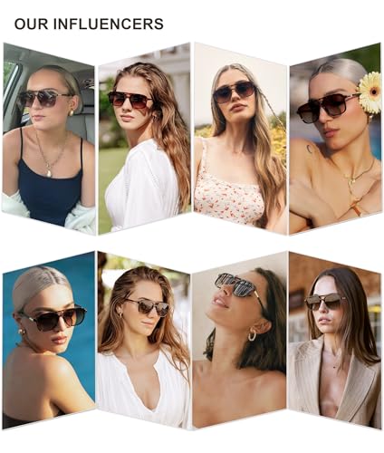 SOJOS Retro Aviator Sunglasses for Women Men,Trendy Rectangle Womens Mens Shades Sun Glasses SJ2202