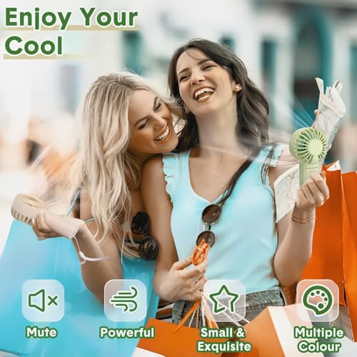 Rossesay 30 Pcs Mini Portable Fan Handheld Battery Operated Portable Small Personal Fans for Summer Travel Beach Indoor Ou...