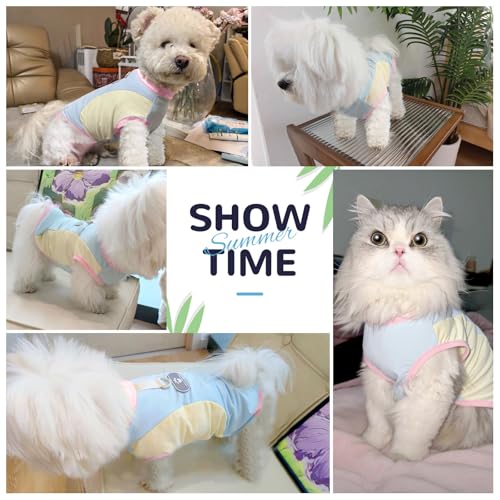 AXIIJGL Dog Cooling Vest with D-Ring Dog Tshirt Sun Protection Small Puppy Clothes for Girls Boys Stretchy Shirts for Dogs...