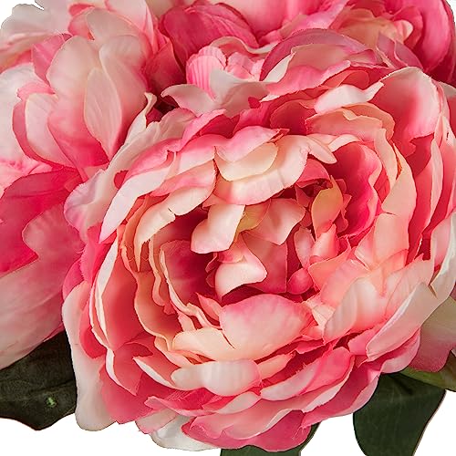 Vickerman Everyday Artificial Pink Peony Bunch 20" Long - Premium Faux Floral Decor for Wedding or Everyday Arrangements -...