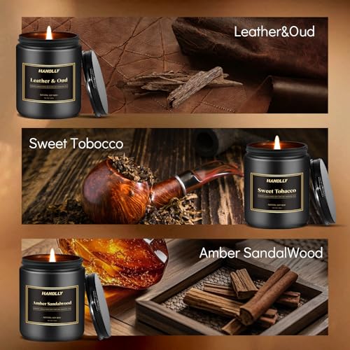Mens Scented Candle Gift Set, 6 Pack Candles for Men,Gifts for Dad & Father, Soy Candles for Home Scented, 42 oz Long Last...