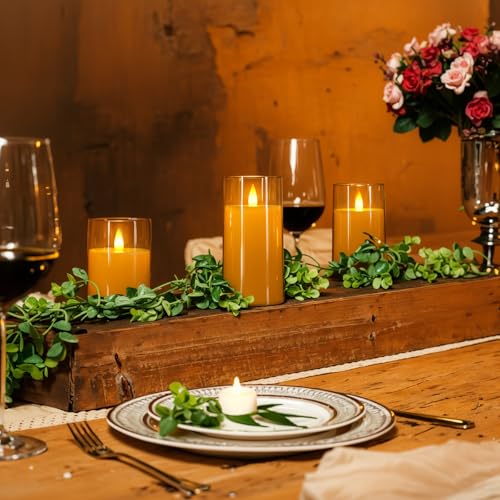 Homemory Realistic Flickering Flameless Candles, Battery Operated Candles with Remote Control and Timer, LED Fake Electric...