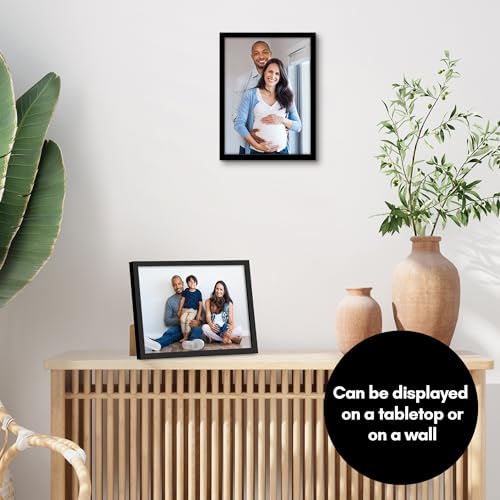 Americanflat 8x11 Picture Frame with Shatter-Resistant Glass - Set of 2 - Streamline Collection - Thin Border Photo Frame ...