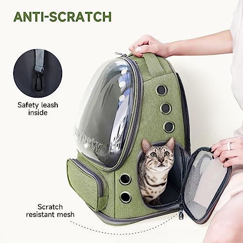 Cawypety Cat Backpack Carrier, Breathable Cat Carrier Large Space Bubble Pet Backpack for Kitty Small Dog up to 15lbs, Tra...