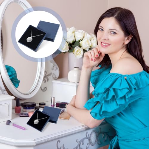 Piriuuo 2 Pack Square Bracelet Box, Cardboard Jewelry Gift Box Necklace Boxes with Lids Small Gift Boxes Pendant Storage C...