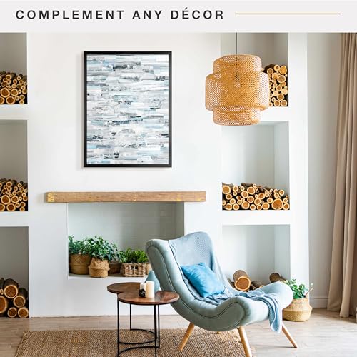 MCS Foundation 18x24 Poster Frame Traditional Black, Vertical & Horizontal Wall Hanging Large Picture Frame for Photos, Po...
