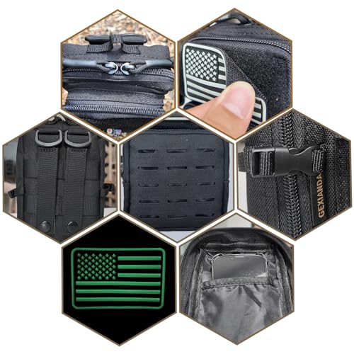 2 Pack Tactical Molle Utility Pouchs,Mini Belt Pouch EDC Pouch Tactical Phone Pouches Outdoor Admin Tool Pouch Medical EDC...