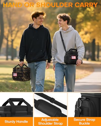 HOTOR Lunch Box for Men & Women - Insulated Lunch Bag with Multiple Pockets, Tactical Cooler Bag for Work, Hiking, Campin...